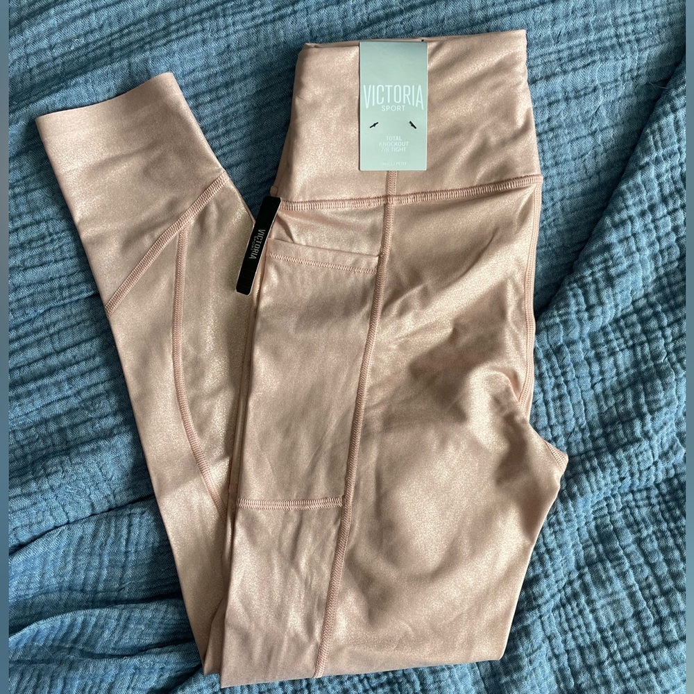 VS sparkle pink leggings size small